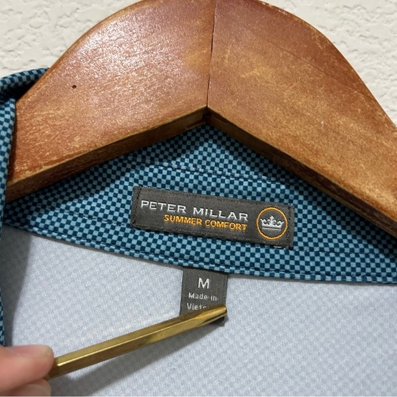 Peter Millar Summer Comfort Medium Polo Logo Blue Napa Silverado Resort - Picture 7 of 9